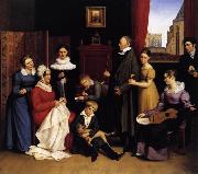Carl Joseph Begas Begas im Kreis seiner Familie oil painting